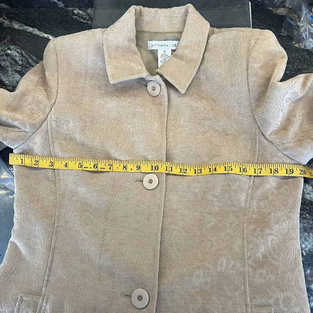 VINTAGE Pursuits, Ltd Tapestry Paisley Button-Up Coat Jacket - Picture 5 of 6